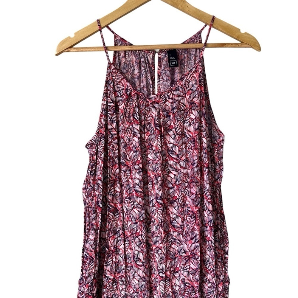 GAP Sleeveless Print Lightweight Halter Jumper Romper, XL - Picture 11 of 16